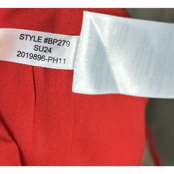 J Crew Shorts Size 2 Line Blend Cuffed Red Color High Rise Lined Pockets - Picture 7 of 8